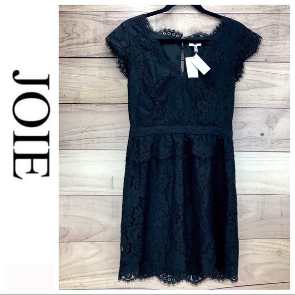 💕SALE💕 NWT Joie Black Lace Dress - Picture 2 of 7
